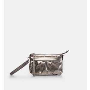 MZ Wallace Harlow wristlet crossbody in Distressed Pewter EUC